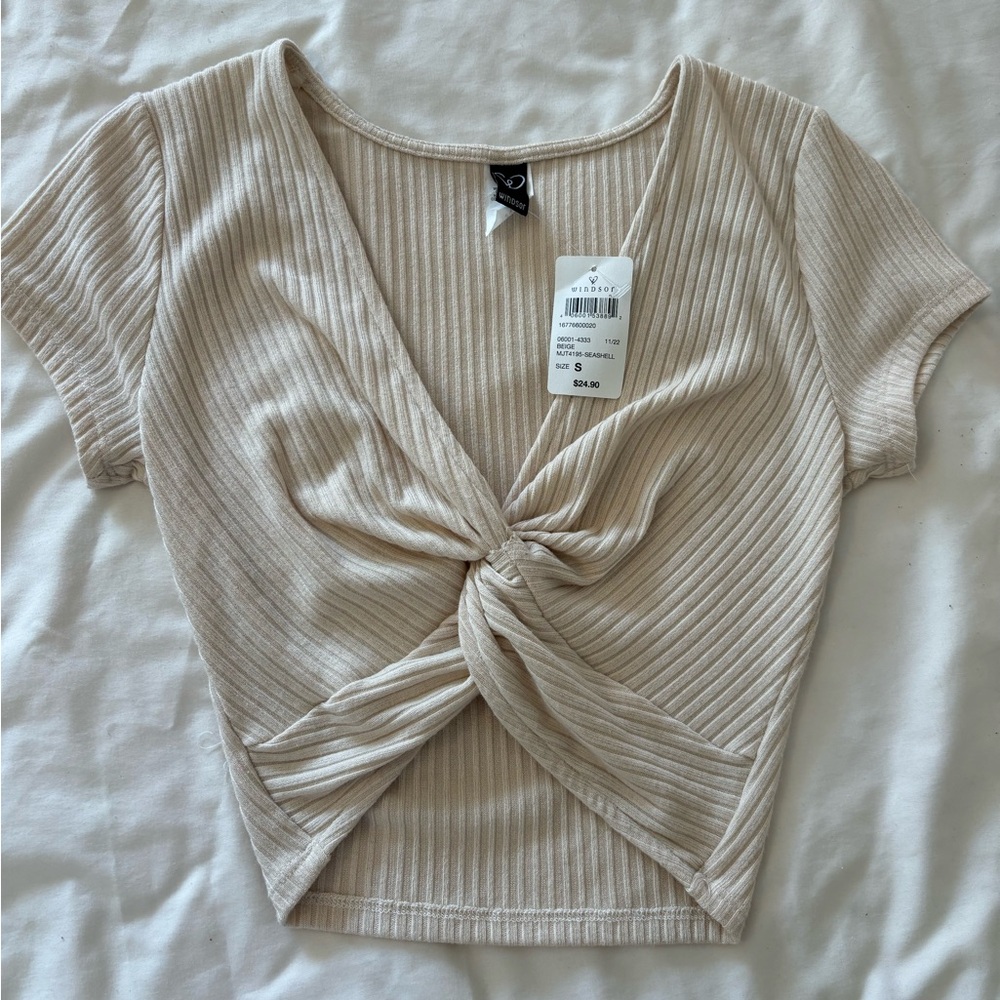 Windsor cream crop top size S